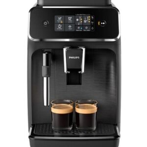 فيليبس آلة تحضير الإسبريسو الأوتوماتيكية بالكامل سلسلة 2200 من فيليبس - 2 نوع من القهوة، جهاز إزباد الحليب الكلاسيكي، شاشة لمس، مطحنة من السيراميك، أسود غير لامع - EP2220/10 1.8 L 1500 W EP2220/10 أسود