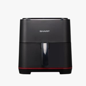 طاسة قلي هوائية سعة 5 ليتر مع 8 قوائم طهي بلون أسود موديل KF-AF50RT من شارب، 1450 واط